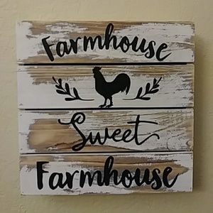 Handmade wooden farmhouse sign